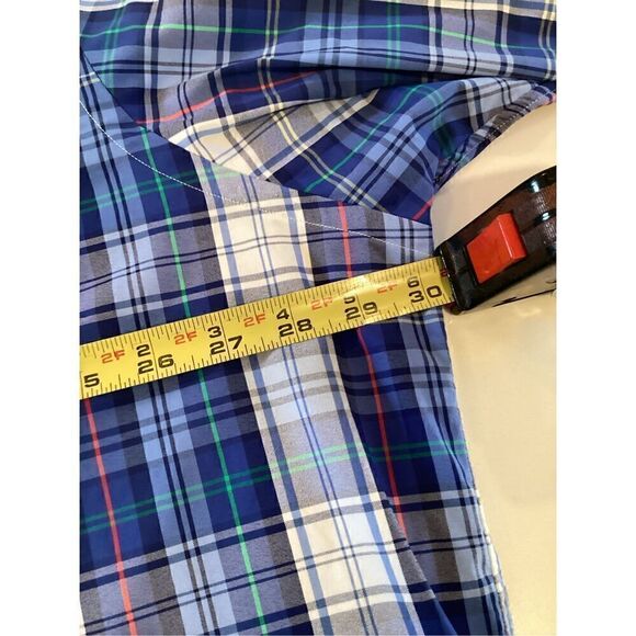 Ralph Lauren Performance Long Sleeve Button Up Sz 2XB Plaid Blue - Picture 7 of 8